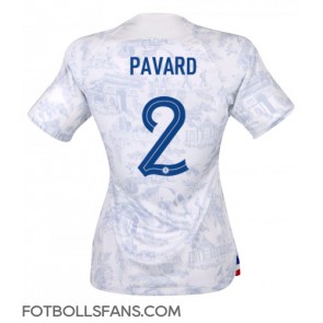 Frankrike Benjamin Pavard #2 Replika Bortatröja Damer VM 2022 Kortärmad